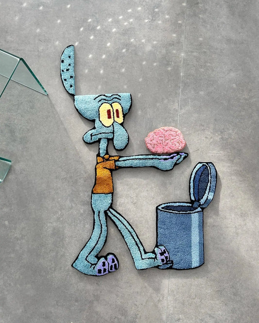 Squid Character Tufted Rug - Playful Sea Room Decor - BOYOGO example 2
