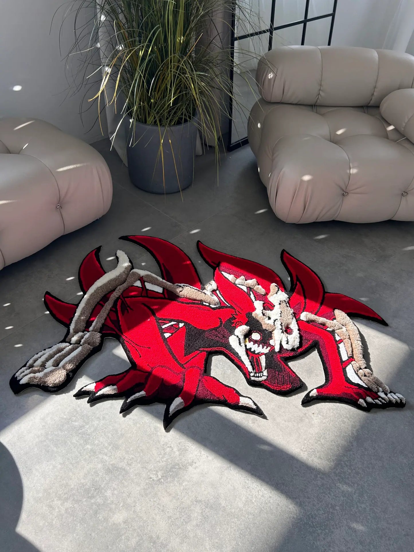 Mythic Fox Inspired Tufted Rug - Bold Anime Room Decor - BOYOGO example 4