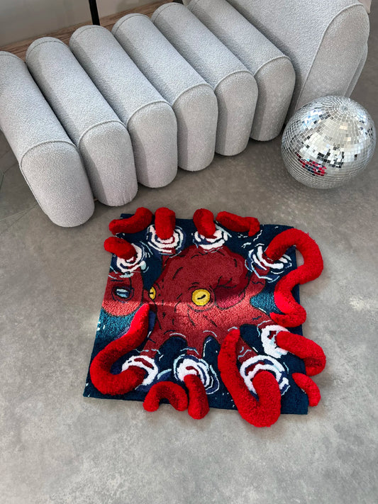 Octopus Tufted Rug - Ocean Inspired Room Decor - BOYOGO example 2