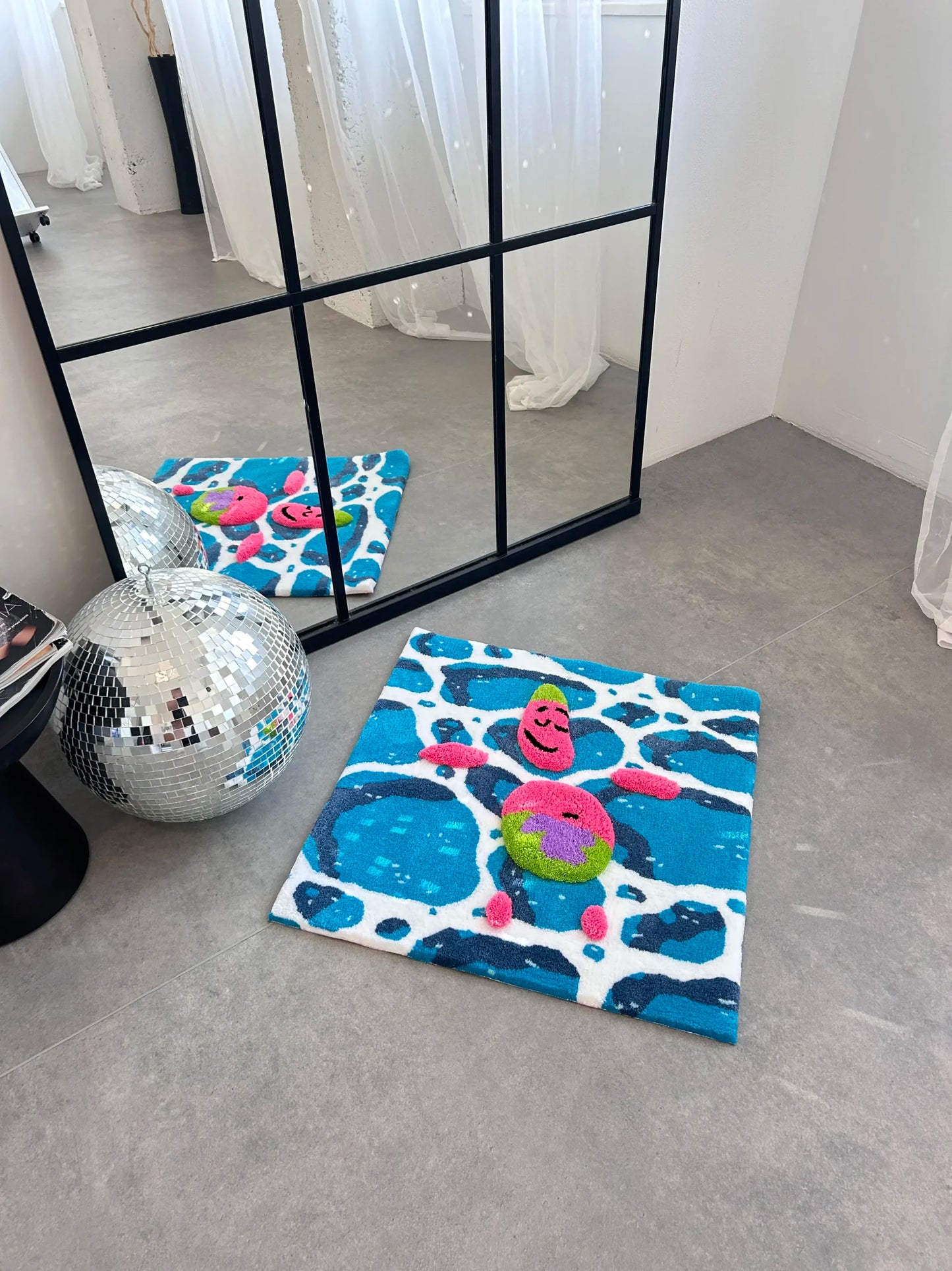 Pink Star Tufted Rug - Cute Pastel Room Accent - BOYOGO example 1