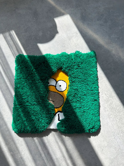 Bush Peek Character Tufted Rug - Funny Cartoon Room Decor - BOYOGO example 2