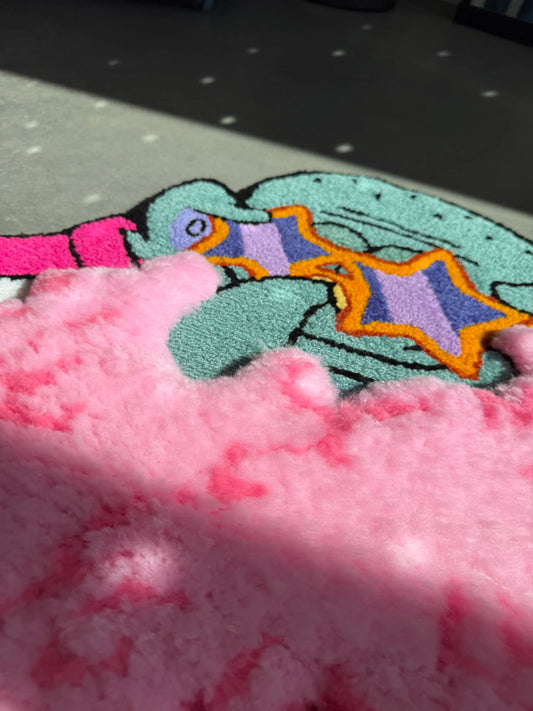 Fancy Squid Character Tufted Rug - Playful Room Decor - BOYOGO example 1