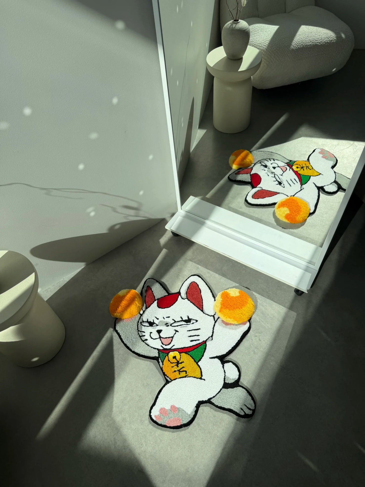 Playful Cat Character Tufted Rug - Cozy Room Accent - BOYOGO example 4