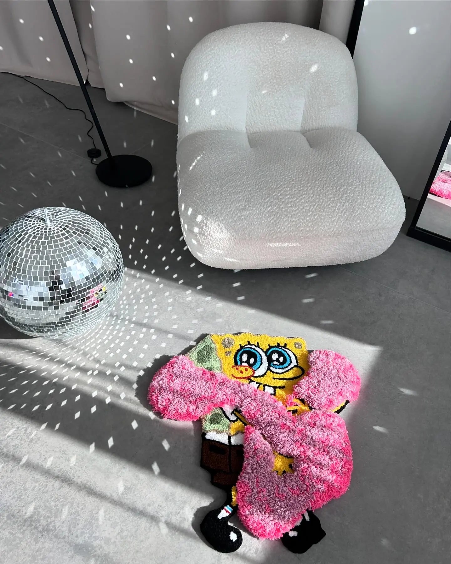 Cute Sea Sponge Inspired Tufted Rug - Kawaii Room Decor - BOYOGO example 4