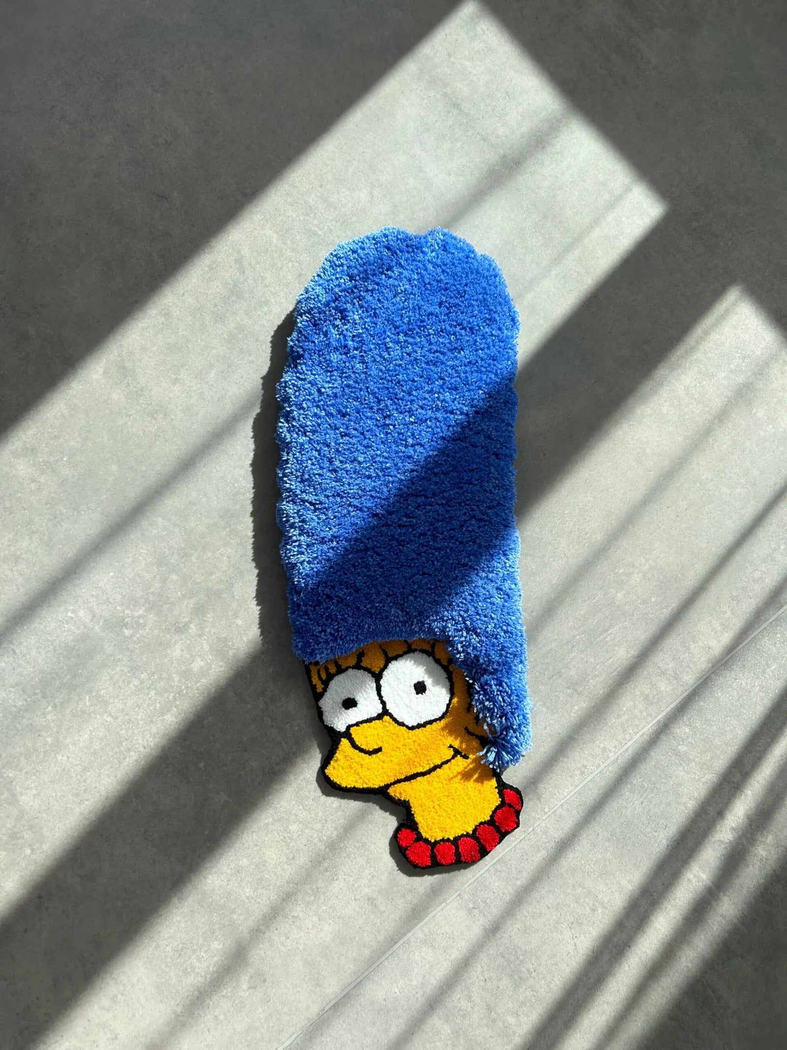 Blue-Haired Character Tufted Rug - Pop Art Room Decor - BOYOGO example 1