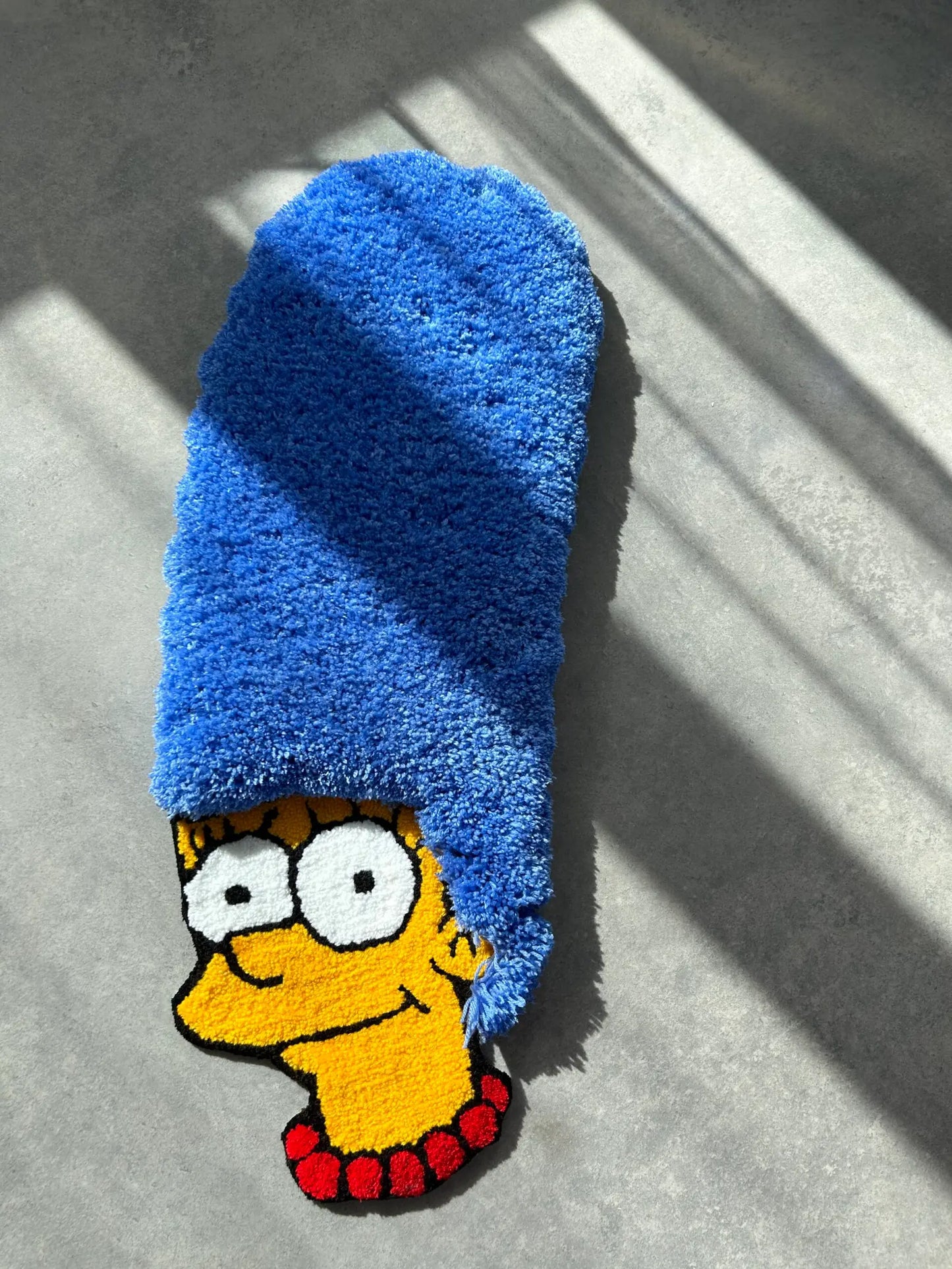 Blue-Haired Character Tufted Rug - Pop Art Room Decor - BOYOGO example 4