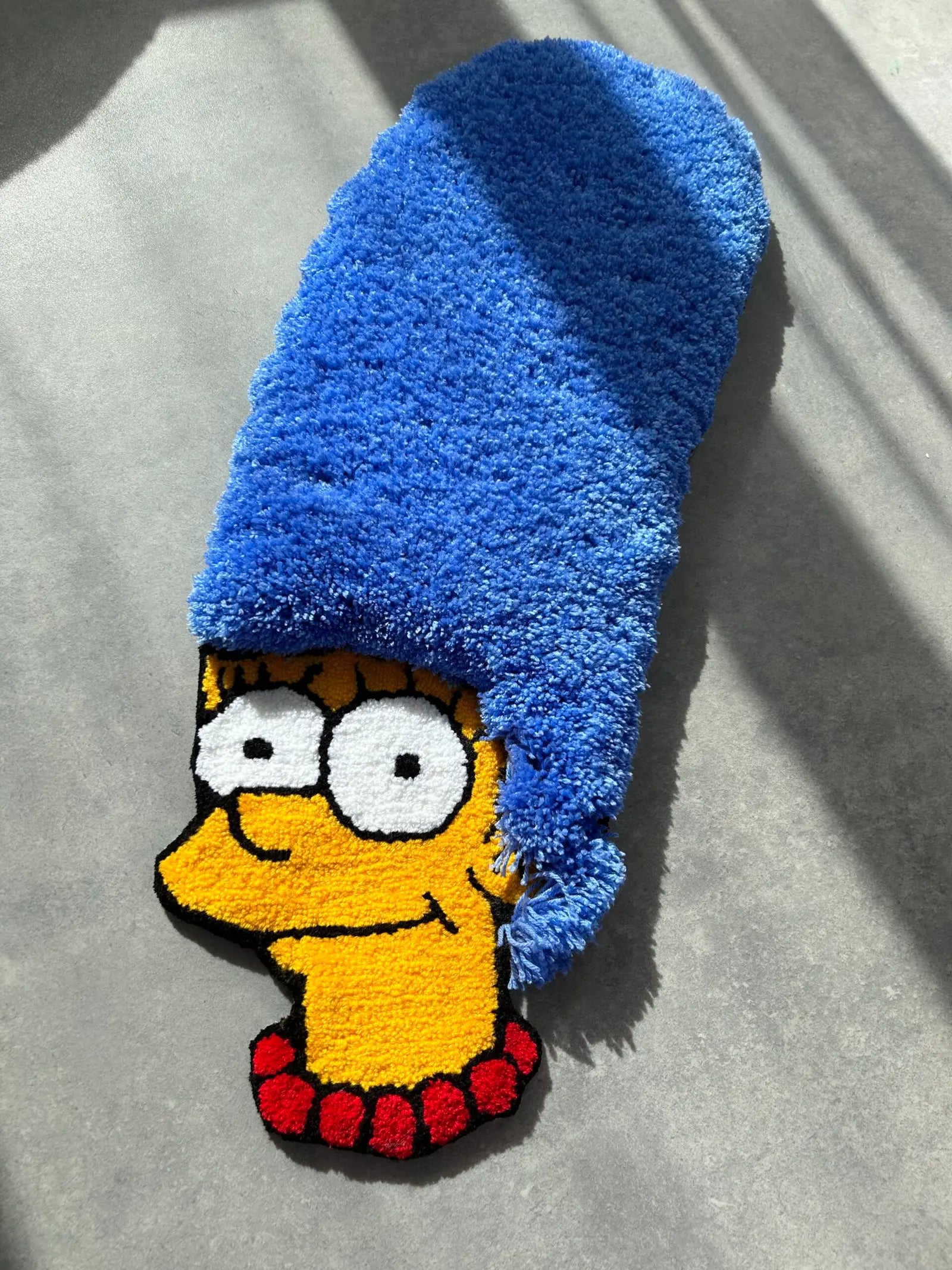 Blue-Haired Character Tufted Rug - Pop Art Room Decor - BOYOGO example 2