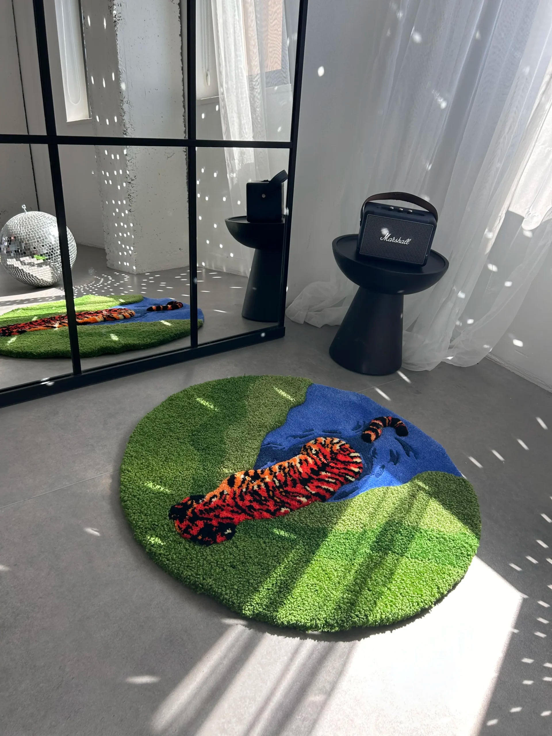 Tiger Tufted Rug - Handmade Style Animal Room Decor - BOYOGO example 5