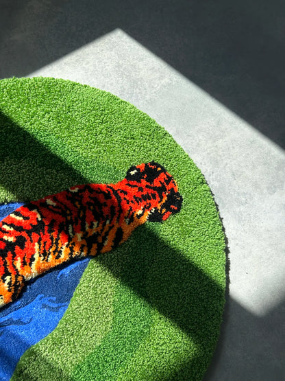 Tiger Tufted Rug - Handmade Style Animal Room Decor - BOYOGO example 6