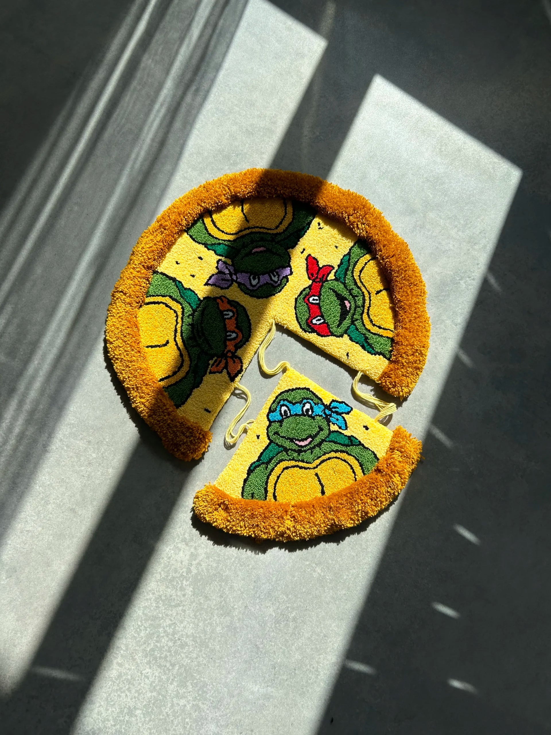 Pizza Slice Tufted Rug - Fun Food-Inspired Floor Decor - BOYOGO example 3