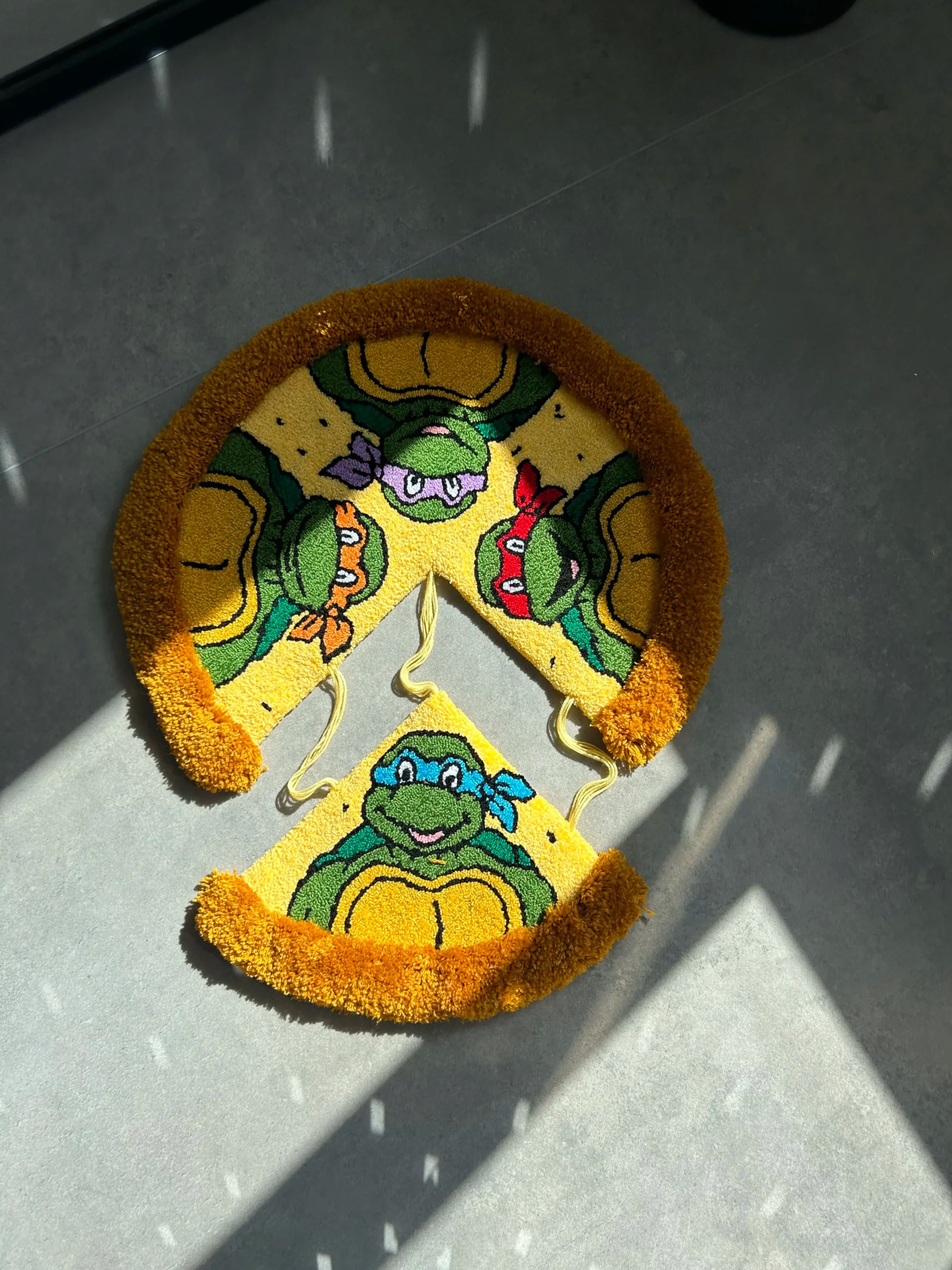 Pizza Slice Tufted Rug - Fun Food-Inspired Floor Decor - BOYOGO example 2