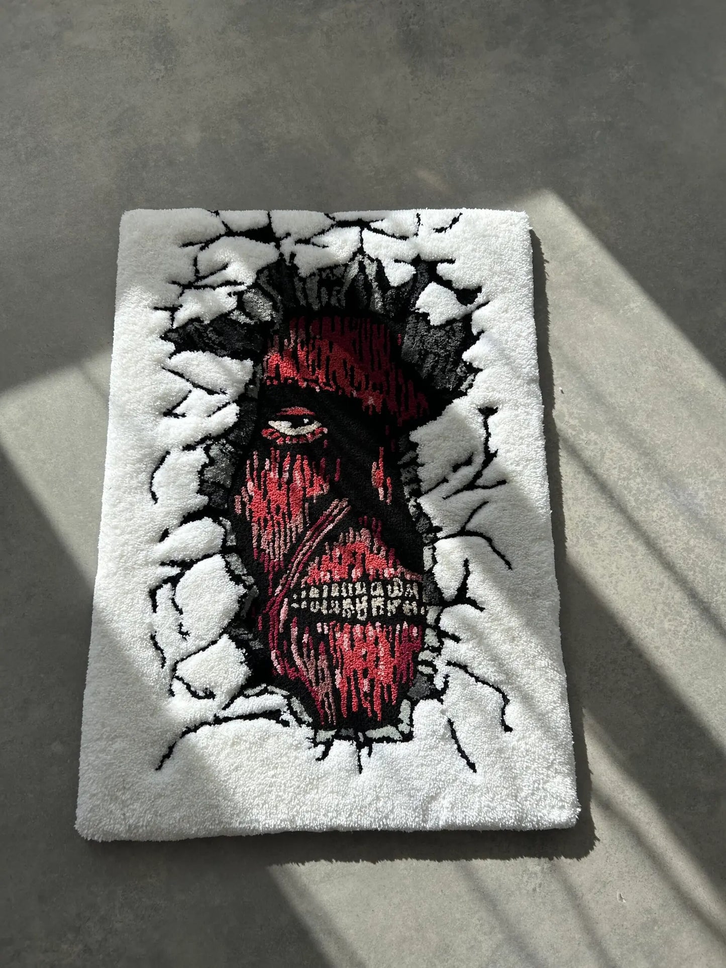 Face-In-Wall Character Tufted Rug - Anime Style Decor - BOYOGO example 2