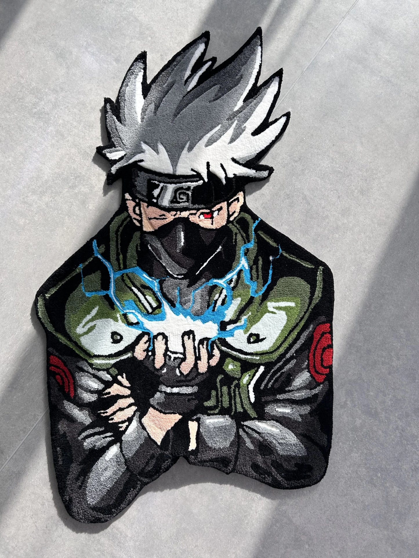 Masked Ninja Character Tufted Rug - Anime Style Room Decor - BOYOGO example 2