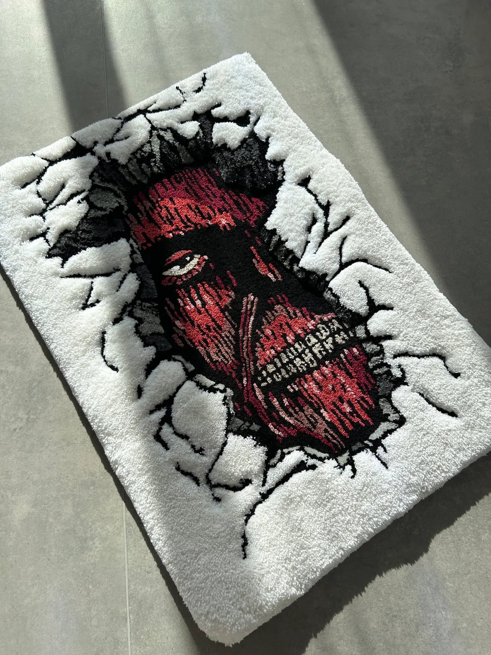 Face-In-Wall Character Tufted Rug - Anime Style Decor - BOYOGO example 3