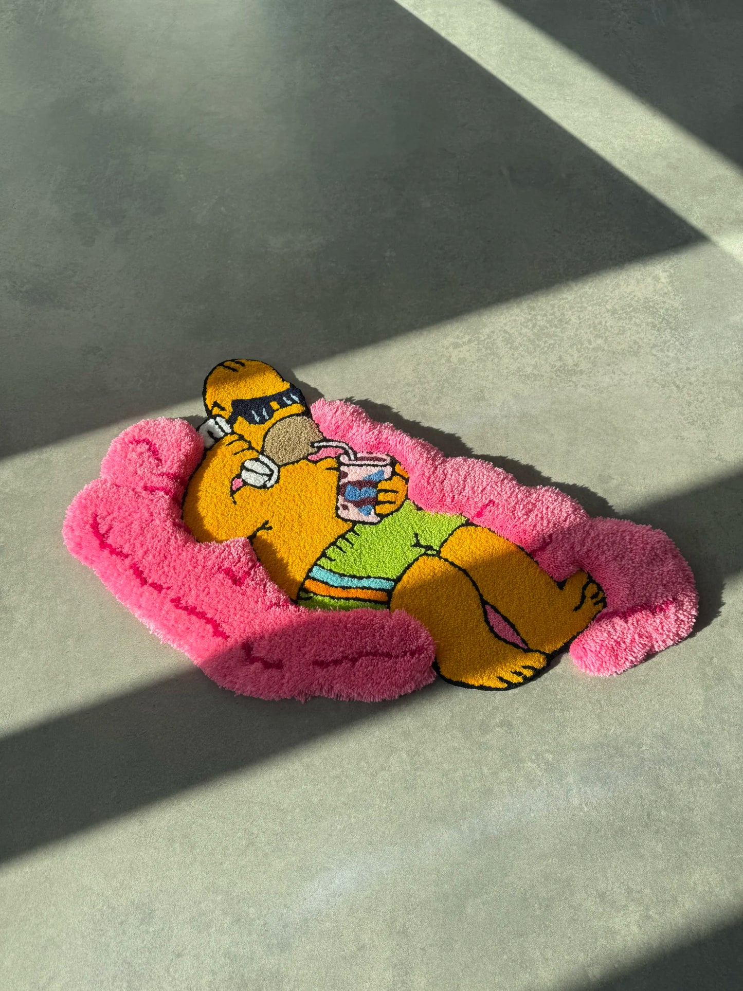 Relaxed Cartoon Character Tufted Rug - Lounge Room Accent - BOYOGO example 3