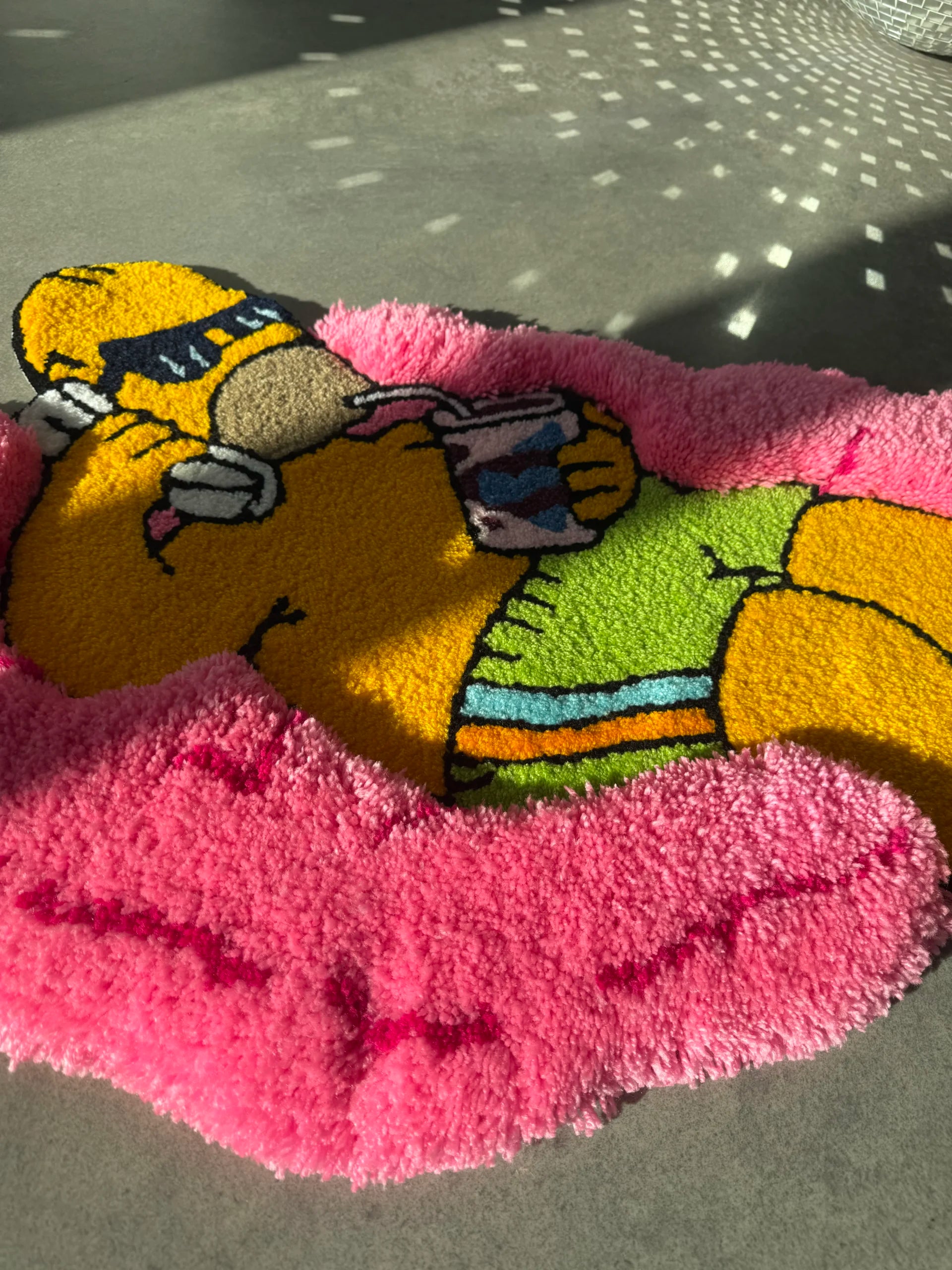 Relaxed Cartoon Character Tufted Rug - Lounge Room Accent - BOYOGO example 1