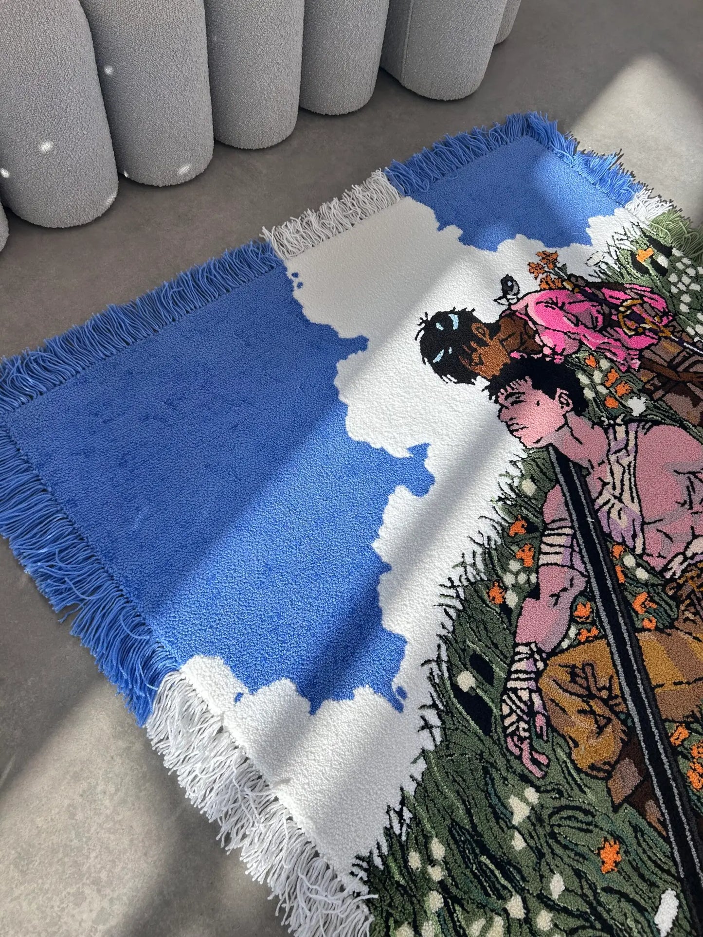 Lovers Meadow Tufted Rug - Romantic Anime Style Wall Decor - BOYOGO example 4