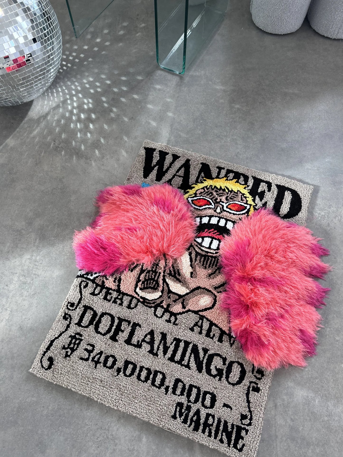 Pirate Wanted Poster Tufted Rug - Anime Fan Room Decor - BOYOGO example 3