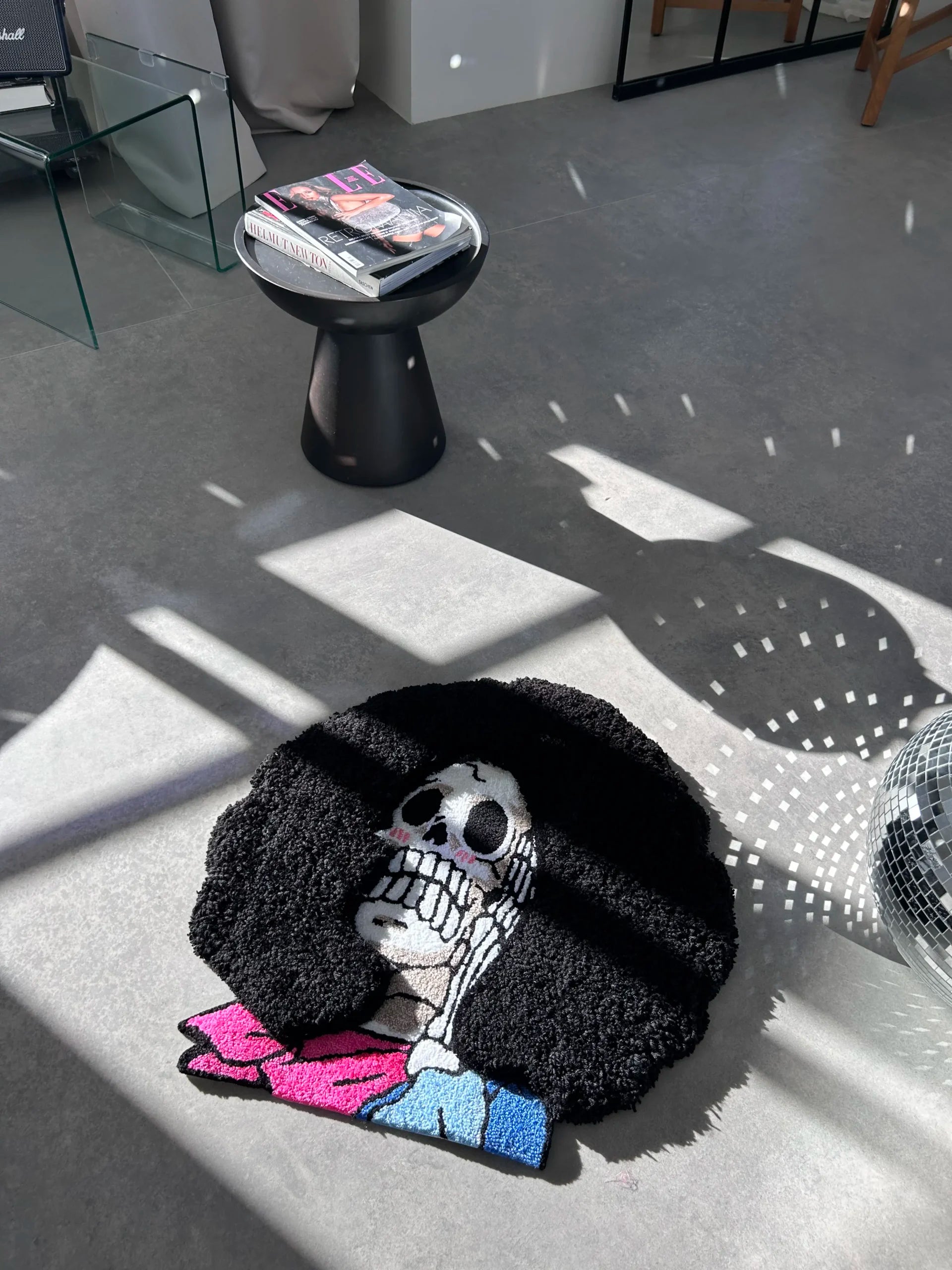 Afro Skeleton Character Tufted Rug - Bold Anime Room Decor - BOYOGO example 4
