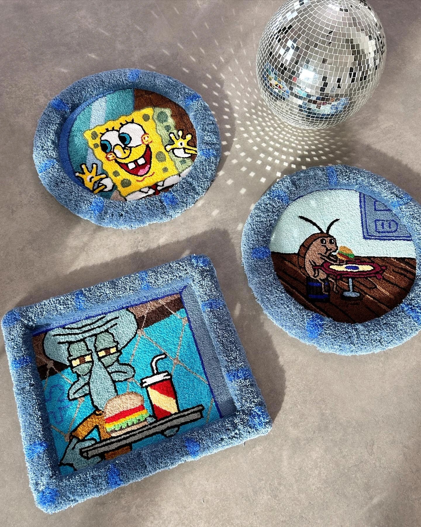 Sponge Character Tufted Rug - Cute Cartoon Floor Decor - BOYOGO example 1