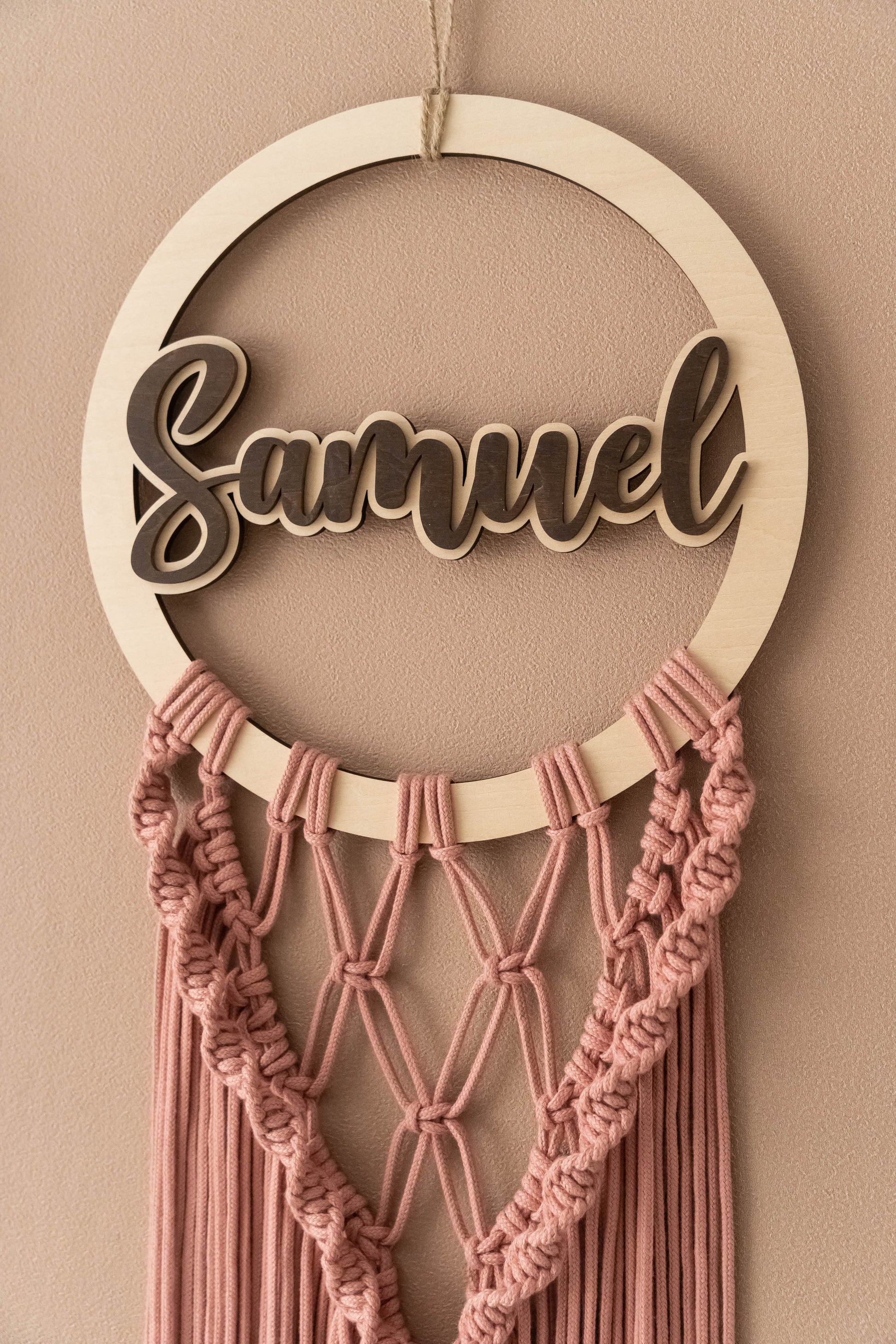 Personalized Macrame Name Sign - 3 Boho Wall Hanging Styles - image 3