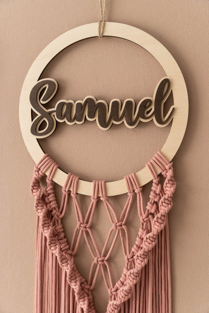 Personalized Macrame Name Sign - 3 Boho Wall Hanging Styles - image 3