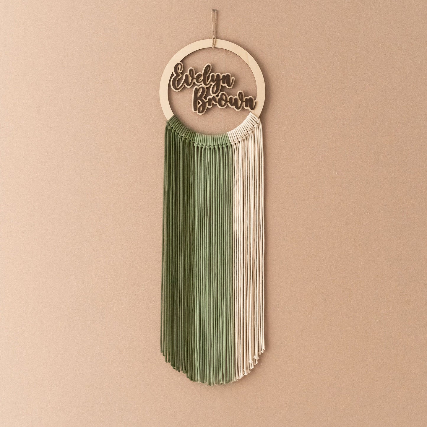 Personalized Macrame Name Sign - 3 Boho Wall Hanging Styles - image 4