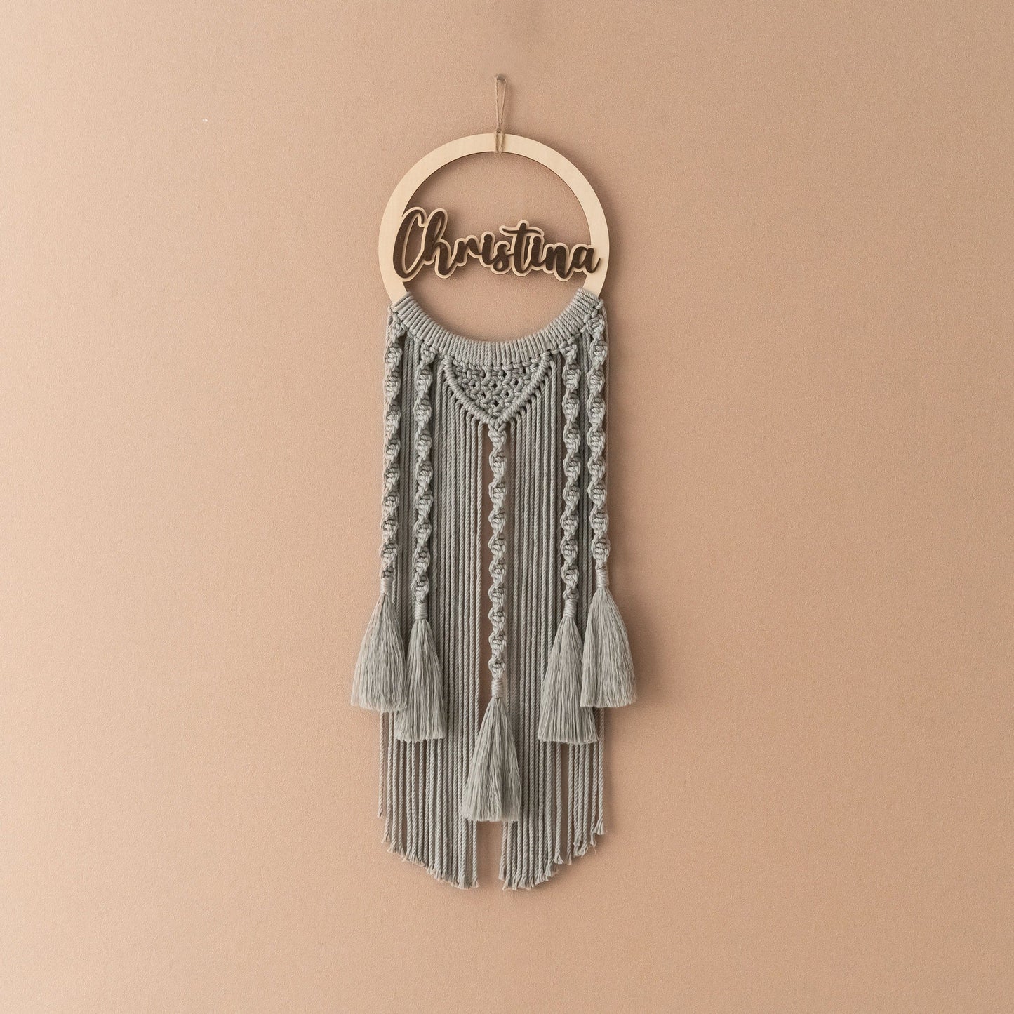 Personalized Macrame Name Sign - 3 Boho Wall Hanging Styles - image 5