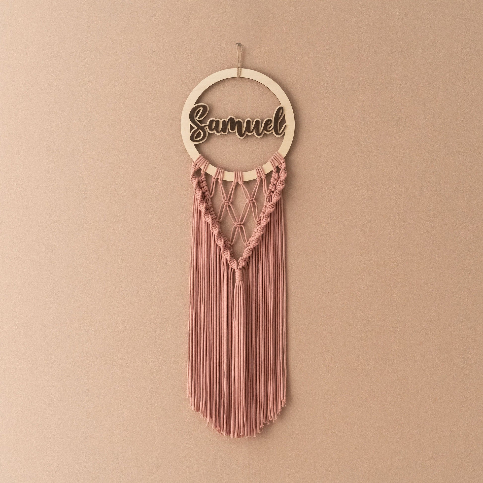 Personalized Macrame Name Sign - 3 Boho Wall Hanging Styles – size and style reference