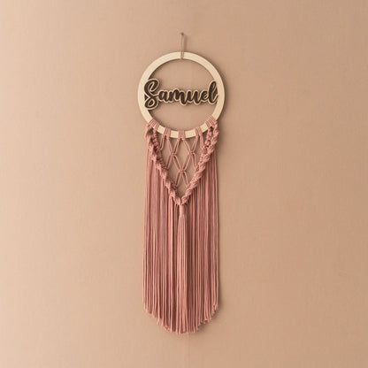 Personalized Macrame Name Sign - 3 Boho Wall Hanging Styles - image 6