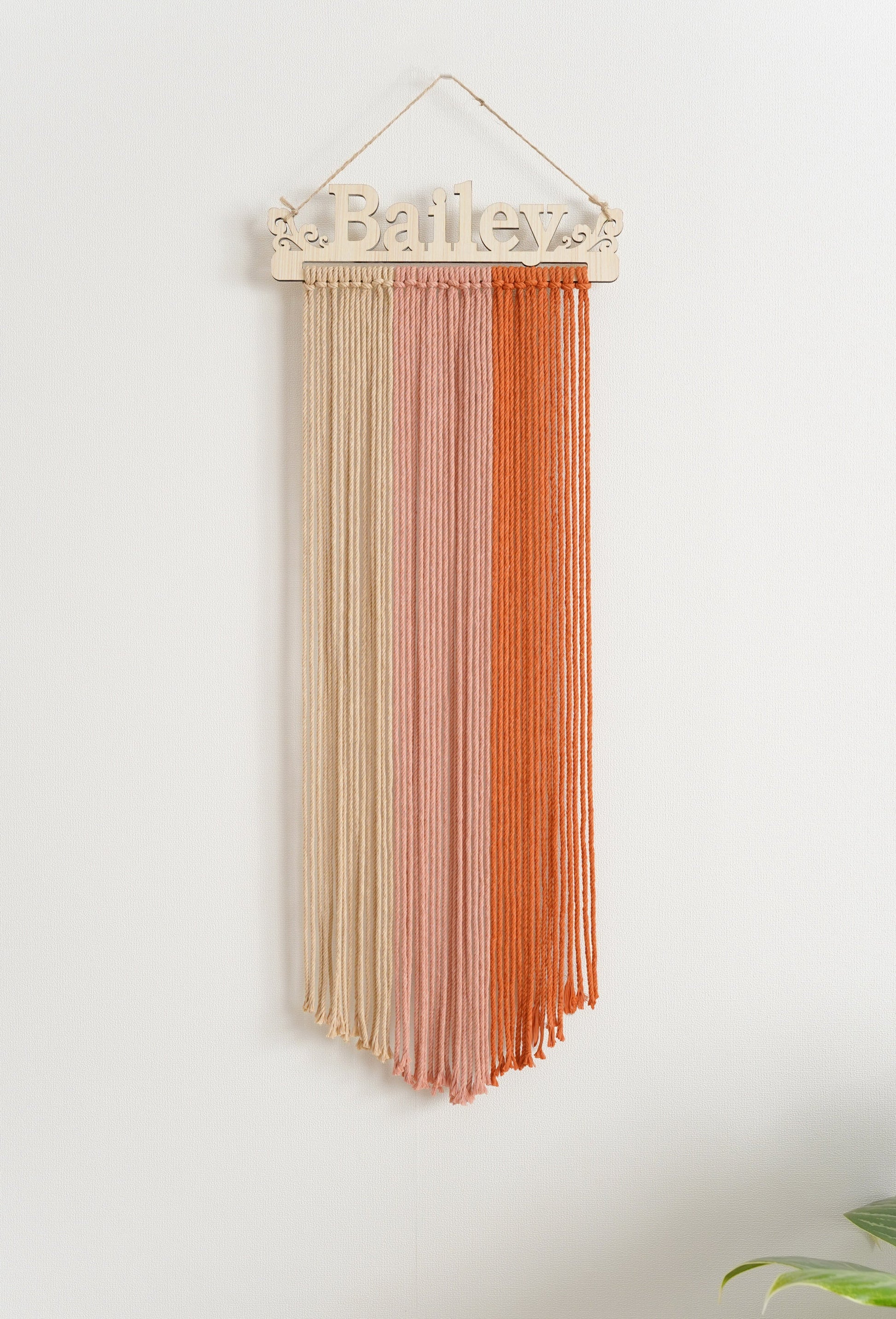 Custom Name Dreamcatcher - Three-Color Macrame Nursery Wall Decor - image 6