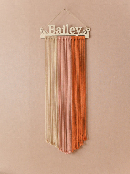 Custom Name Macrame Dreamcatcher - 8 Wooden Sign Styles - image 25