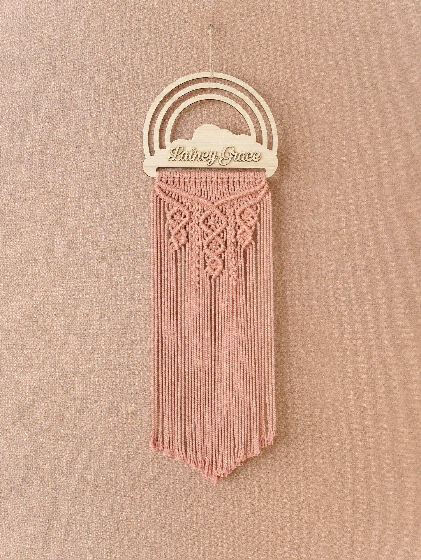 Custom Name Macrame Dreamcatcher - 8 Wooden Sign Styles - image 30
