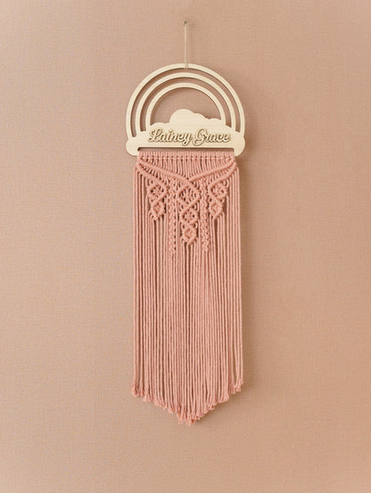 Custom Name Macrame Dreamcatcher - 8 Wooden Sign Styles - image 30