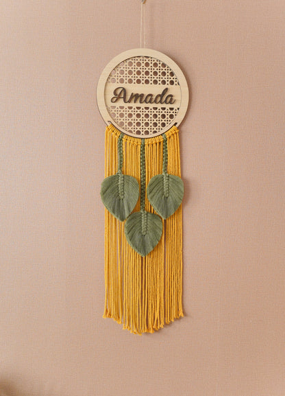 Custom Name Macrame Dreamcatcher - 8 Wooden Sign Styles - image 36