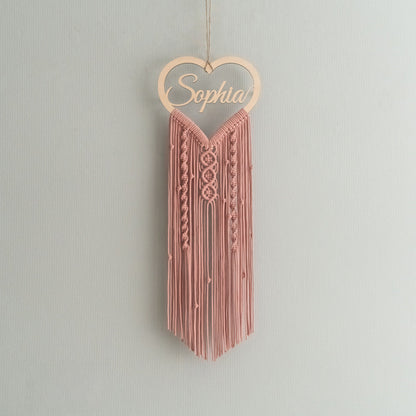 Personalized Wooden Name Macrame Wall Hanging - 25 Colors - image 4