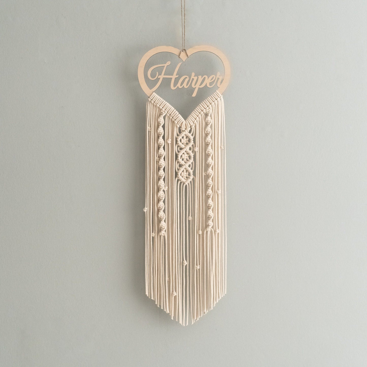 Personalized Wooden Name Macrame Wall Hanging - 25 Colors - image 5