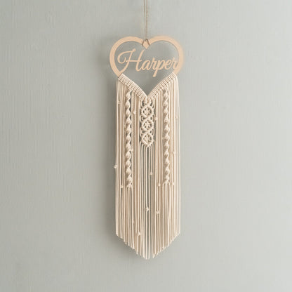 Personalized Wooden Name Macrame Wall Hanging - 25 Colors - image 5