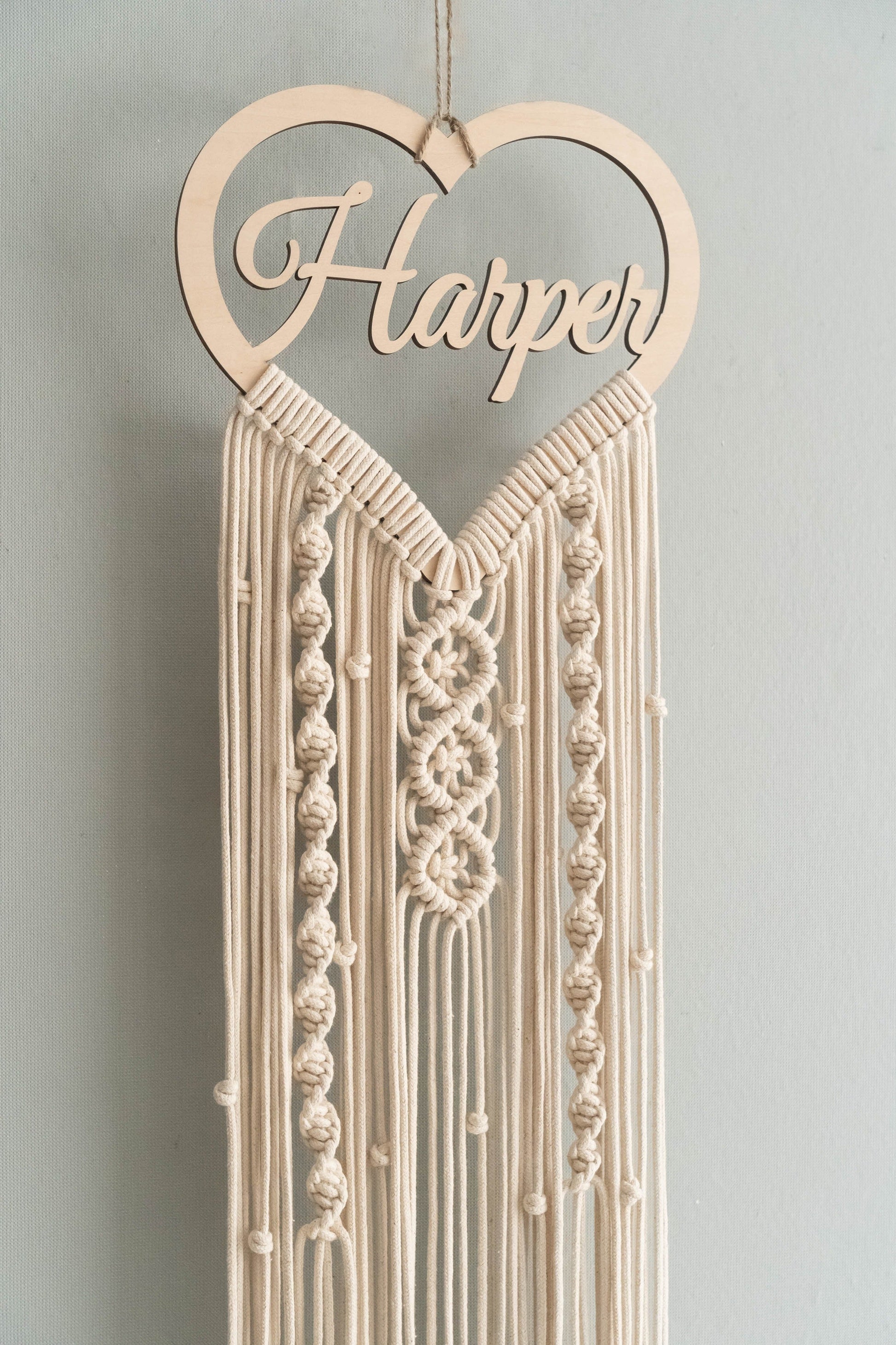 Personalized Wooden Name Macrame Wall Hanging - 25 Colors - image 12