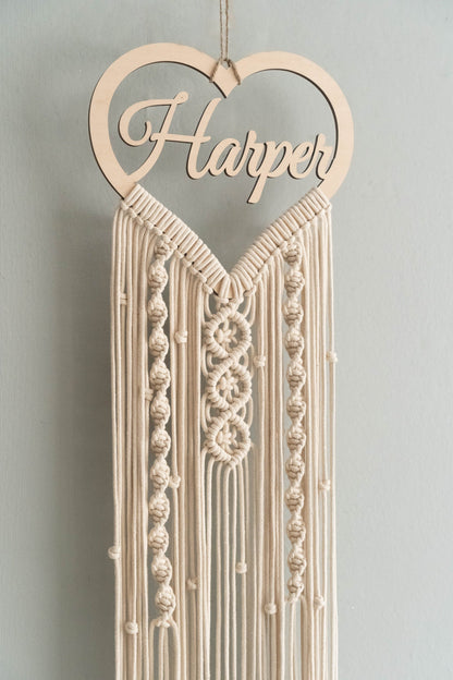 Personalized Wooden Name Macrame Wall Hanging - 25 Colors - image 12