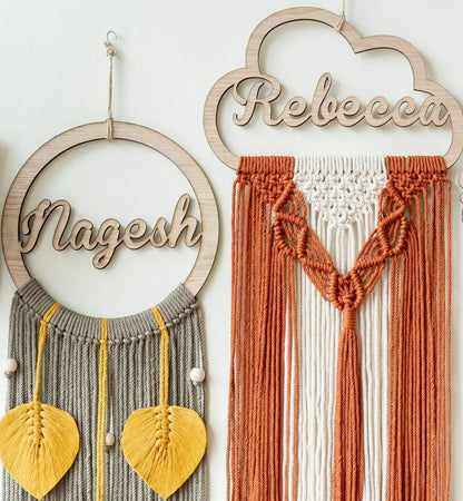 Personalized Dreamcatcher - Two-Color Macrame Name Sign for Nursery - image 5