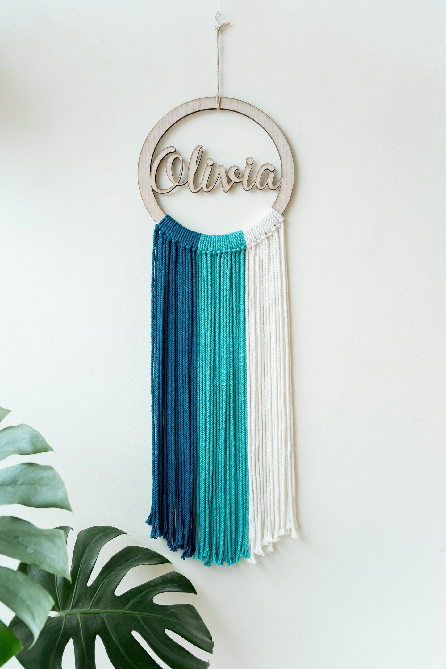Custom Name Dreamcatcher - Three-Color Macrame Nursery Wall Decor - image 7