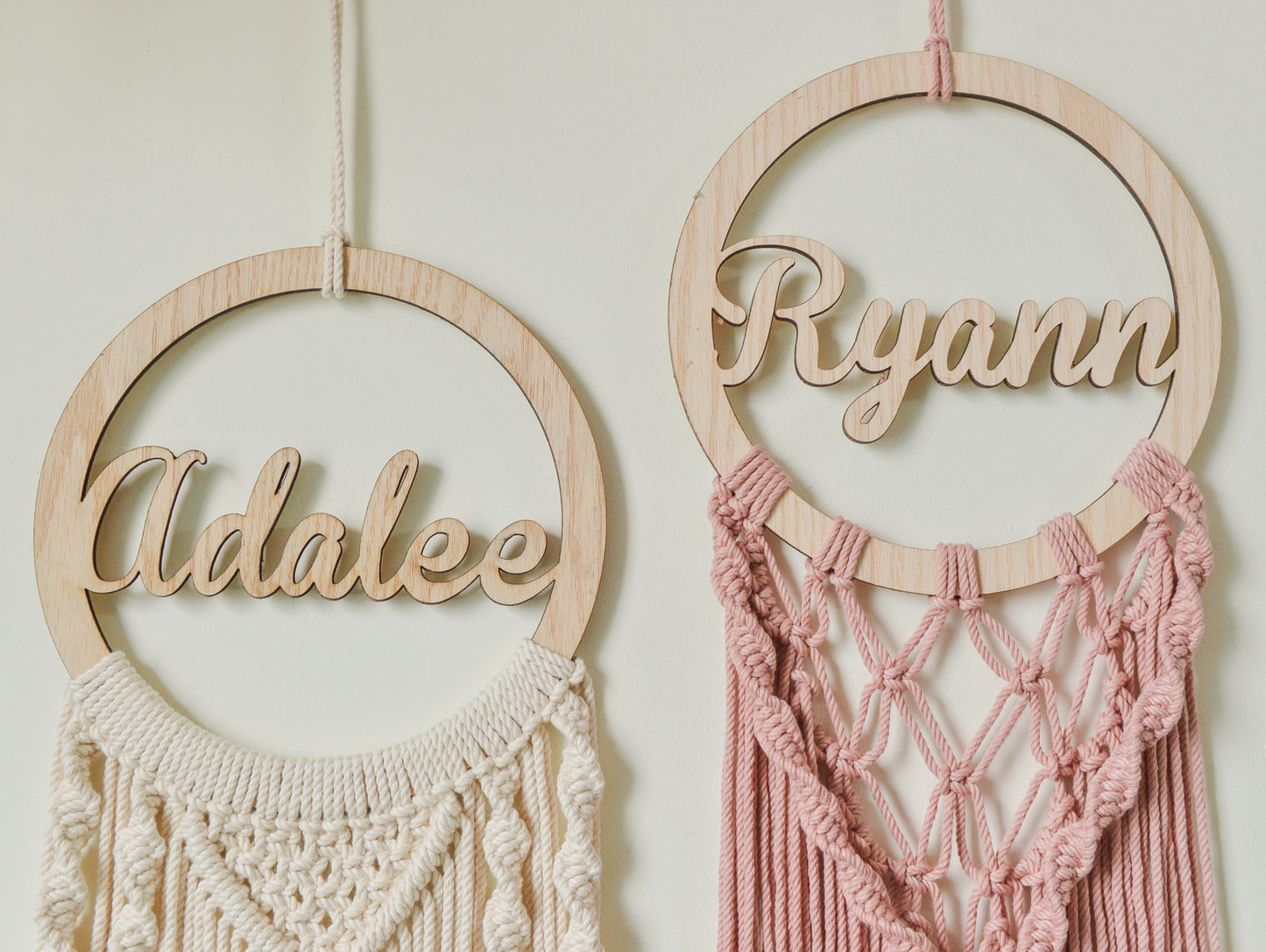 Personalized Name Dreamcatcher - Solid-Color Boho Wall Hanging - image 5