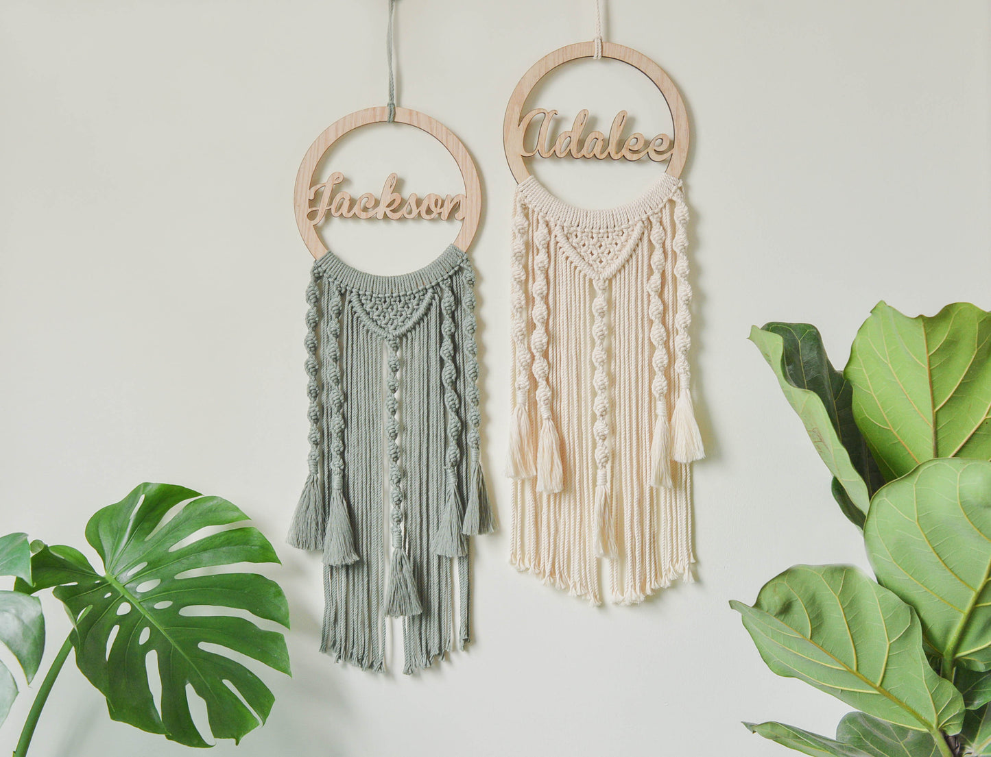 Personalized Name Dreamcatcher - Solid-Color Boho Wall Hanging - image 6