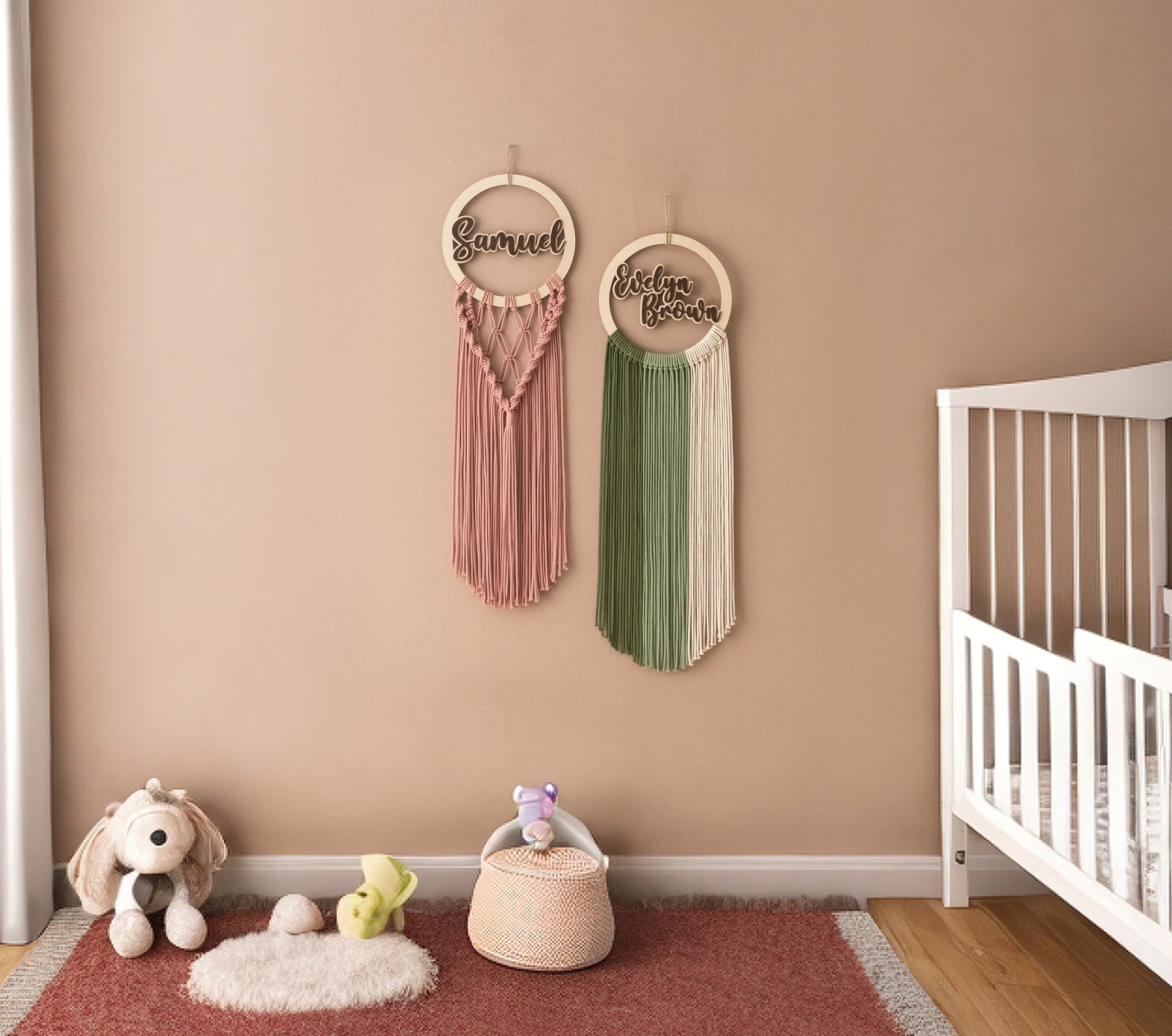 Personalized Macrame Name Sign - 3 Boho Wall Hanging Styles - image 17
