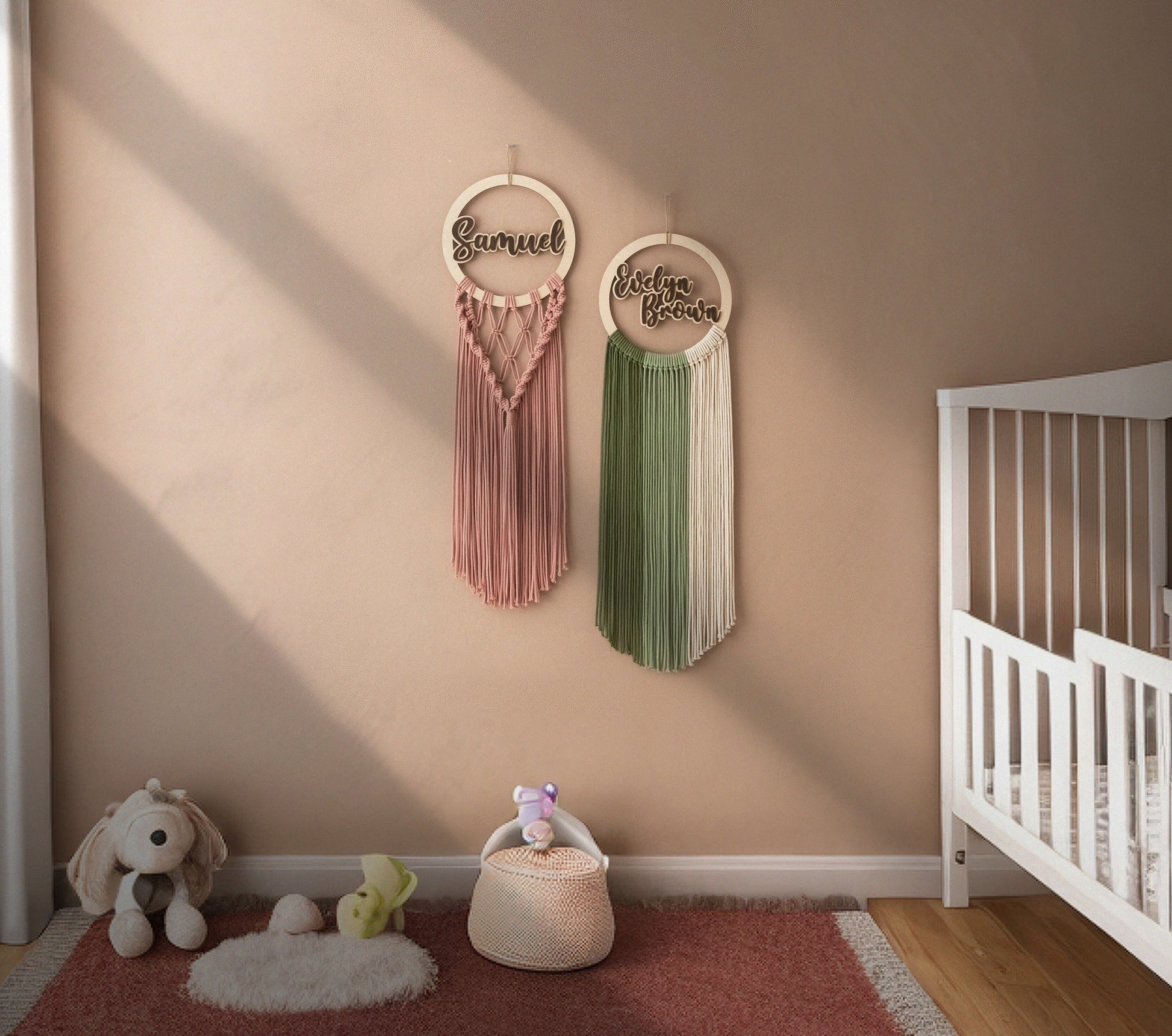 Personalized Macrame Name Sign - 3 Boho Wall Hanging Styles - image 16