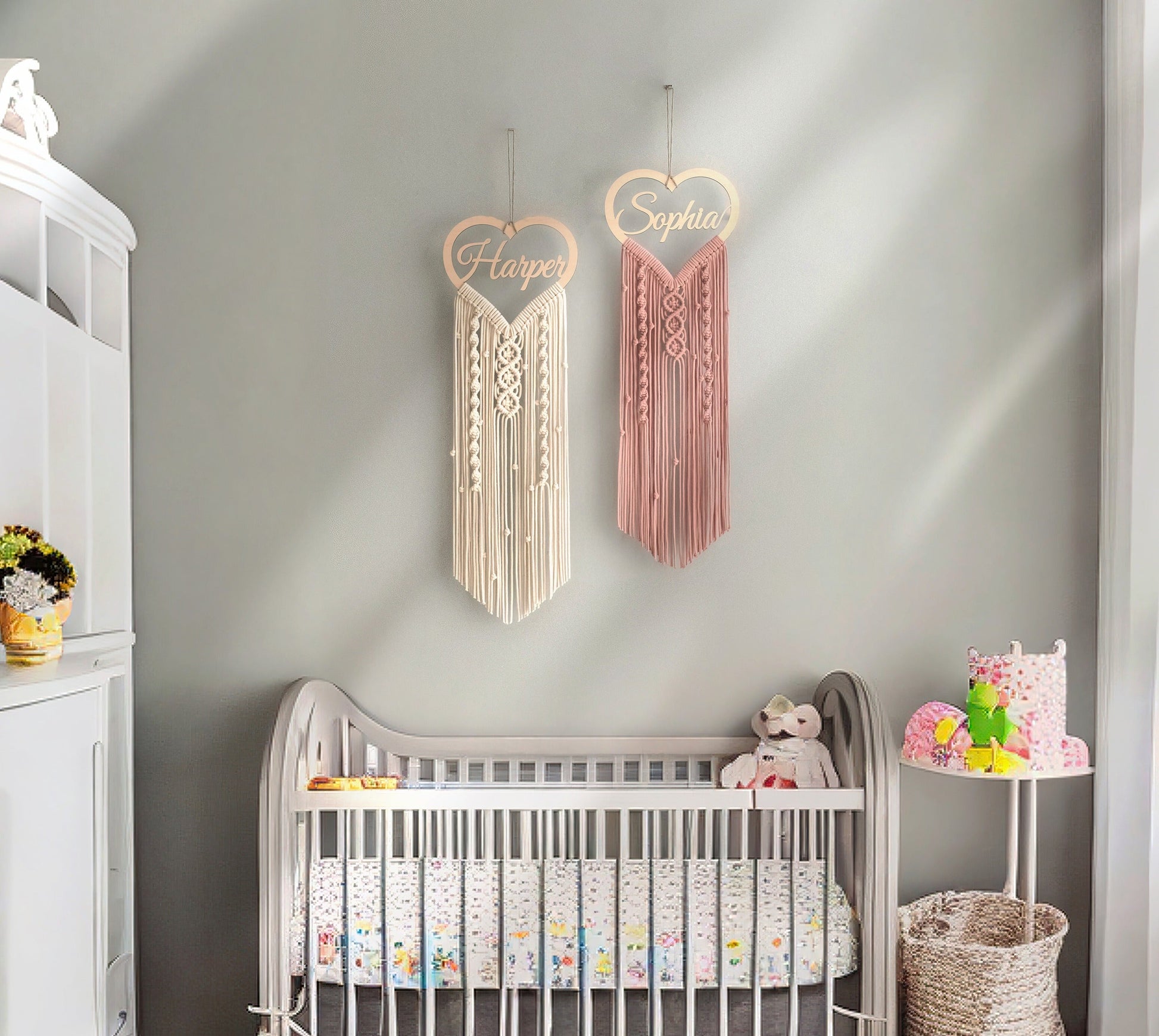 Personalized Wooden Name Macrame Wall Hanging - 25 Colors - image 3