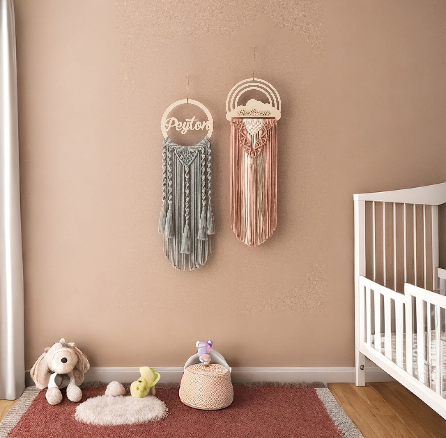 Custom Name Macrame Dreamcatcher - 8 Wooden Sign Styles - image 5