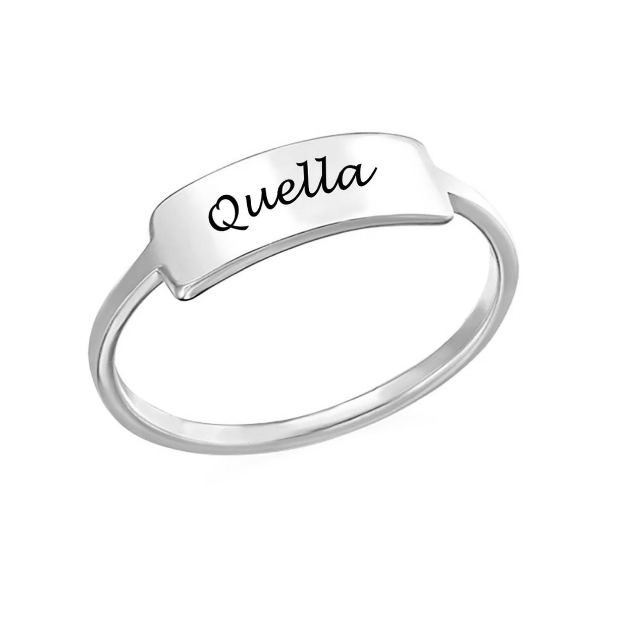 Full Silver Name1 Ring
