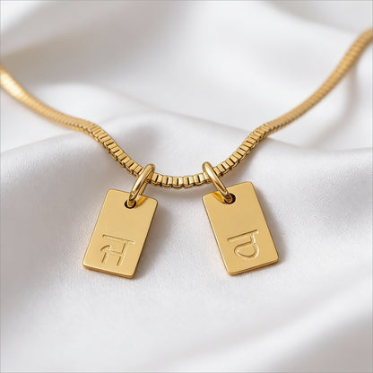 Punjabi Initial Tag Necklace – alternate product view